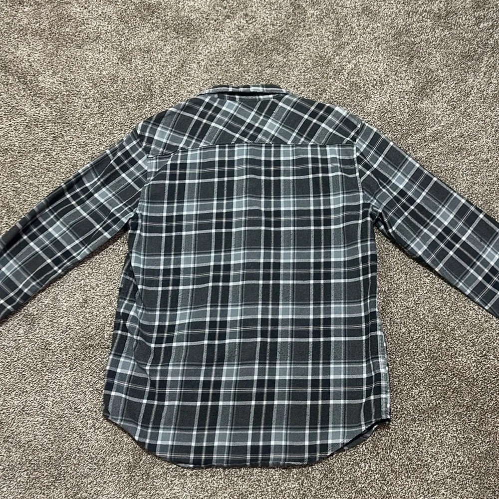 Billabong Men's Henderson Long Sleeve Woven Flannel medium Black Heather - Picture 11 of 12